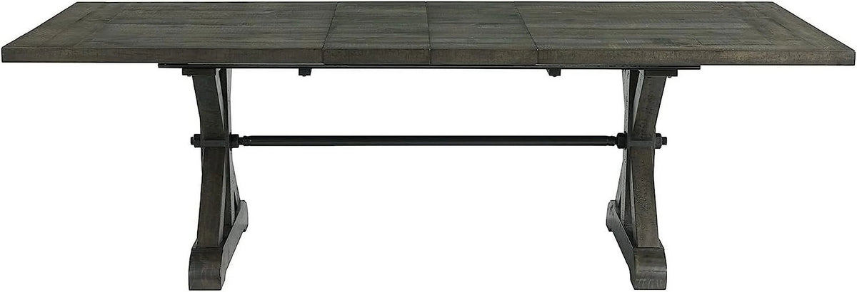 Gray 8 Piece Extendable Dining Set with 8 Upholstered Chairs O60838