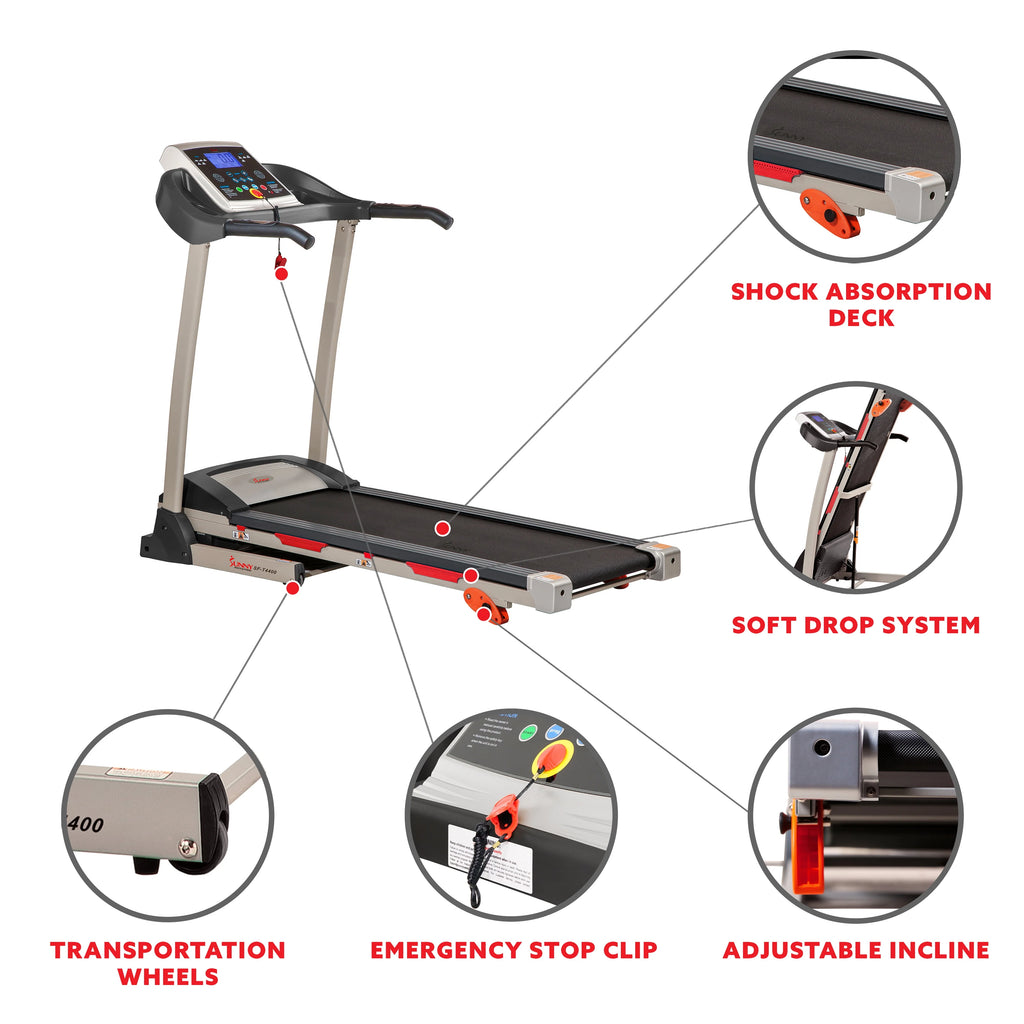 Manual Incline Folding Treadmill with Pulse Sensors B270291