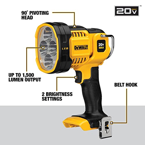 20V MAX LED Work Light, Handheld Spotlight, 1500 Lumens P715