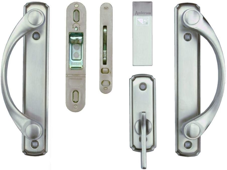 Satin Nickel 2-panel Gliding Door Hardware Set Y8584