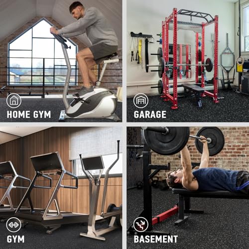0.56in Thick 24 Sq Ft Interlocking Rubber Top EVA Foam Exercise Mats N914052