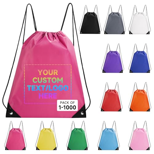 Black Drawstring Backpack 50 Pack W3026