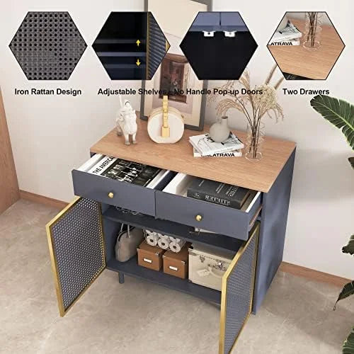 Modern Buffet Sideboard Cabinet with 2 Doors and 2 Drawers M419705
