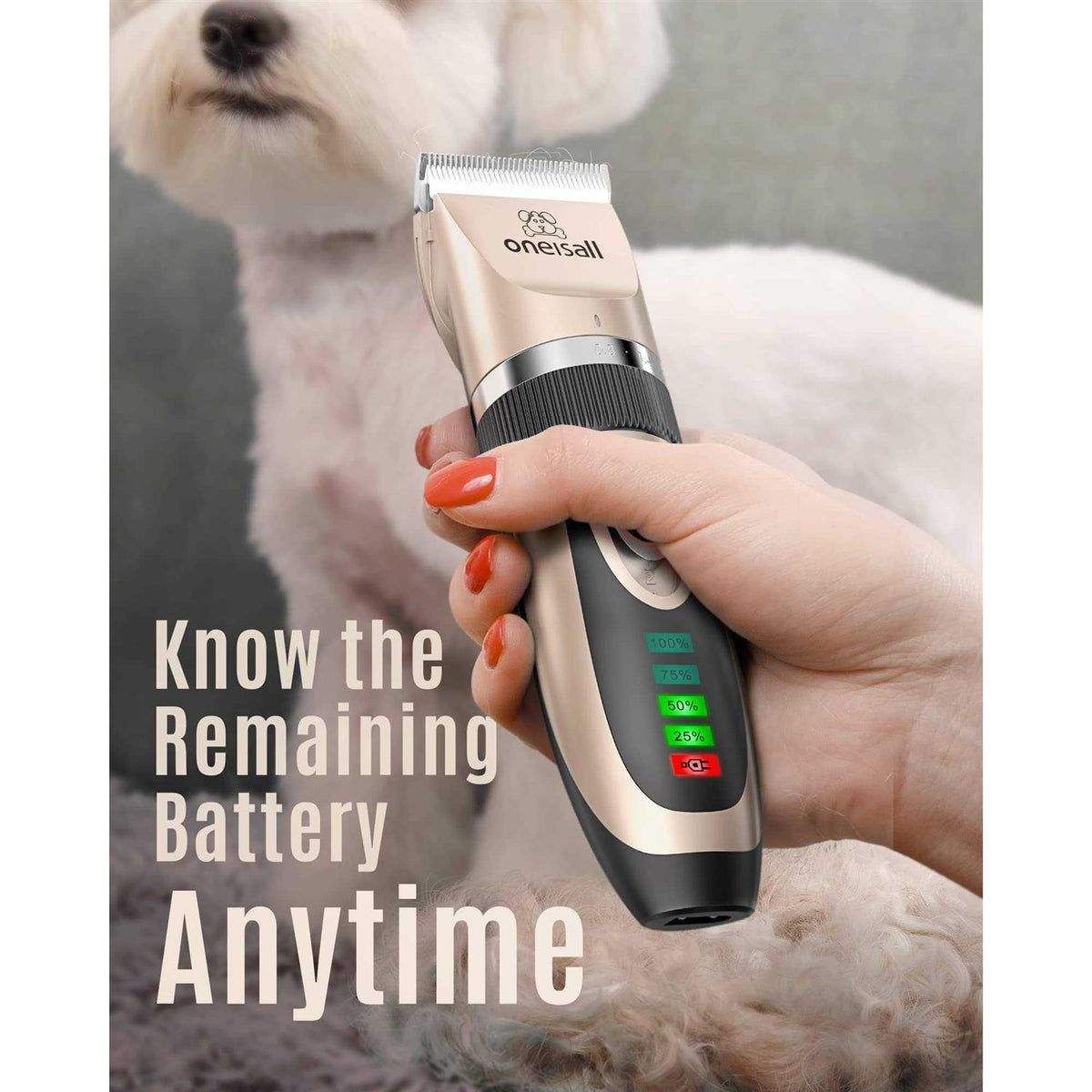 Low Noise 2-Speed Rechargeable Cordless Dog Clippers N426