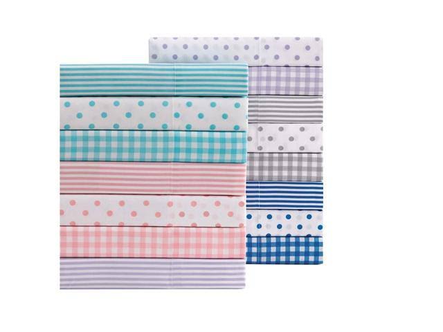 Purple Printed Stripe Sheet Set, Queen I6298