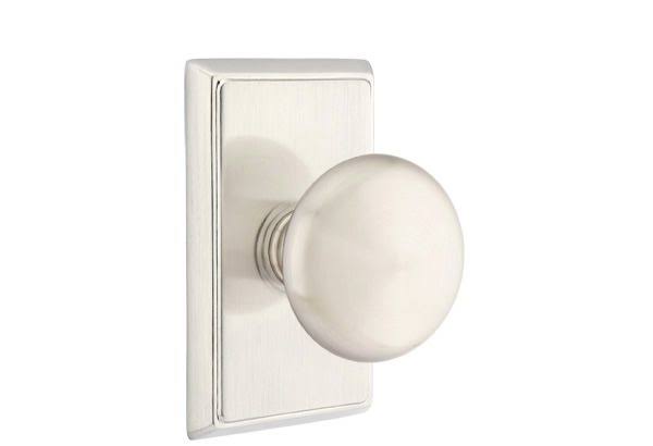 Polished Nickel Passage Set with Rectangular Rosette S25570