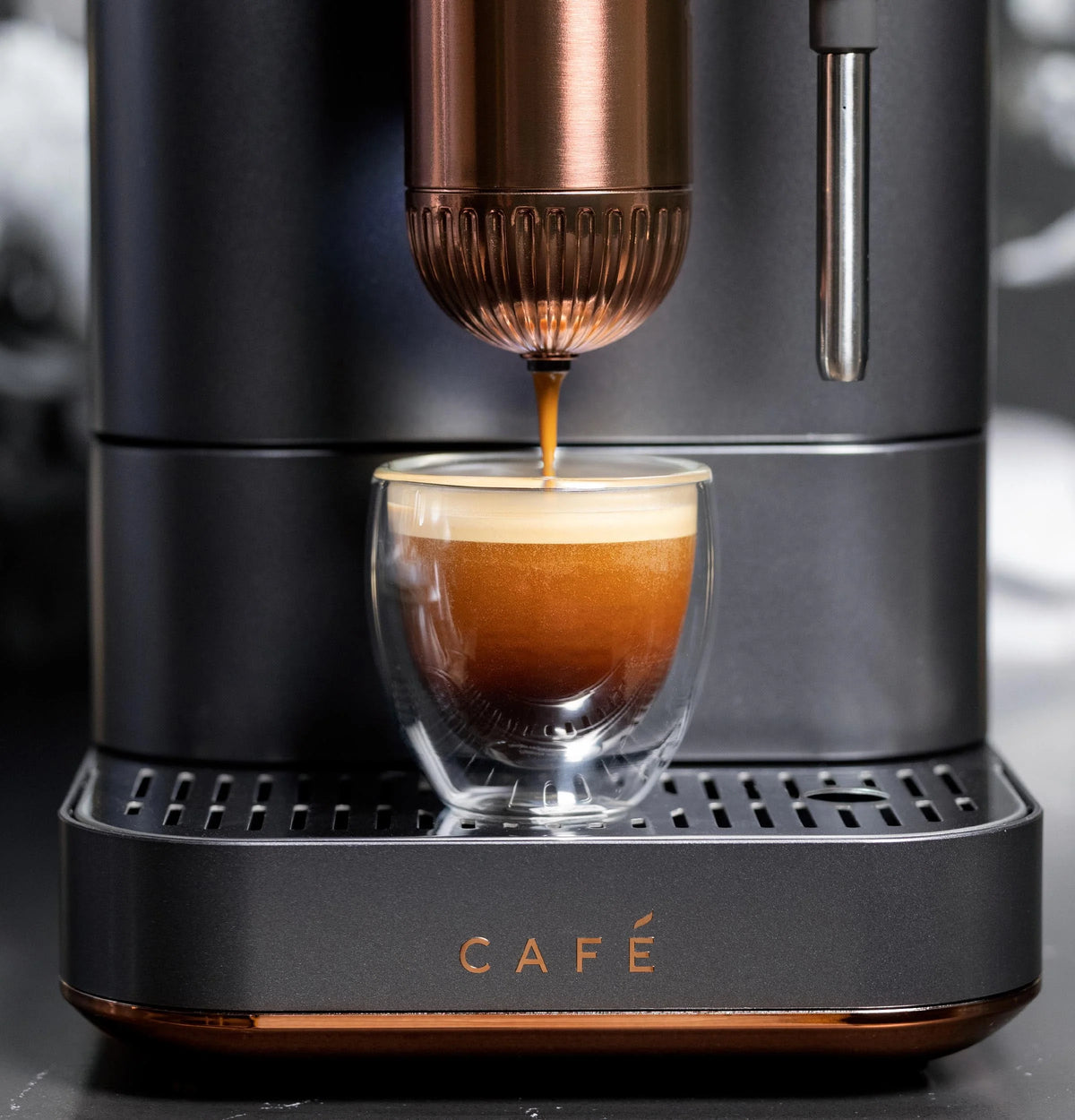 Automatic Espresso Machine with Milk Frother and Bean Grinder, Matte Black, 1.2 Liter U883144