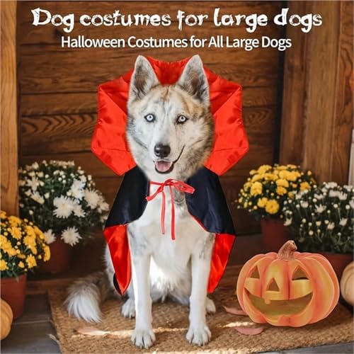 Pet Vampire Cape Cloak 5 Pcs Red Black Adjustable Q285