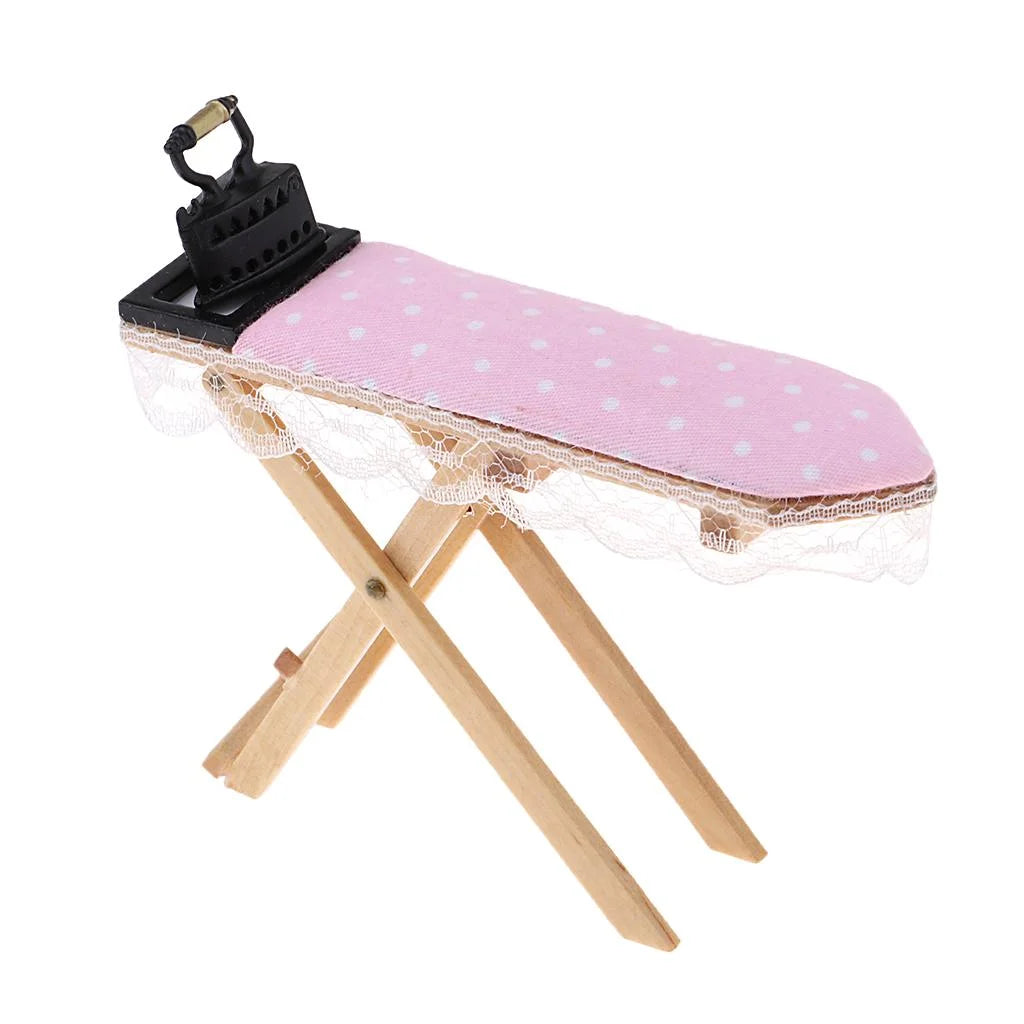 Vintage Dollhouse Miniature Wooden Ironing Board Table P4300