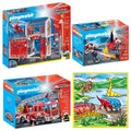 310 Pcs Fire Station Playset with Playmat and 12 Markers O7079