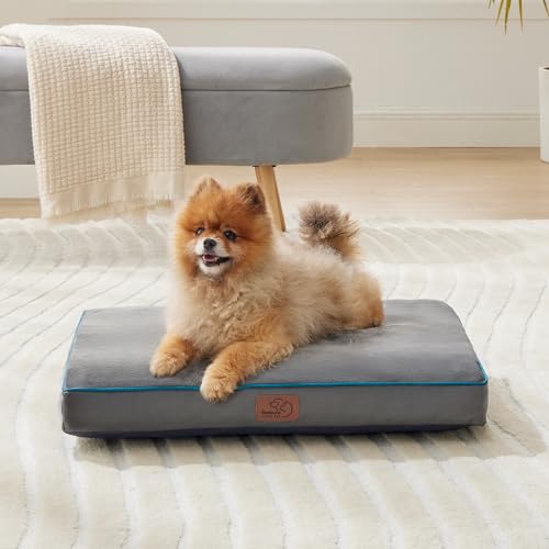 Washable Dog Bed Large 3 Inch Thicken Grey Y843228