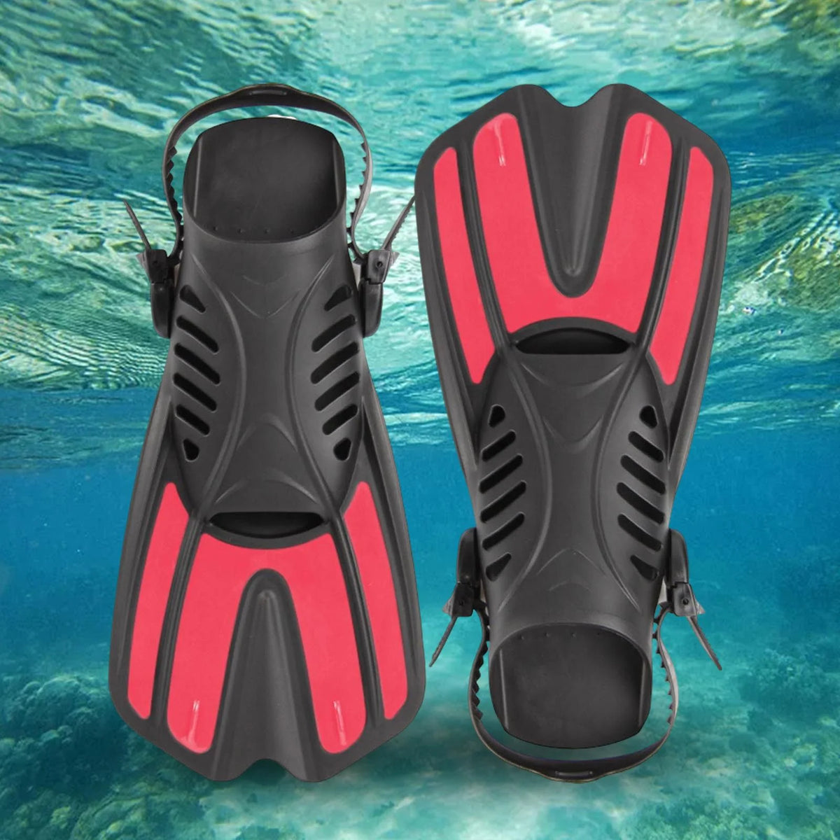 Pink Flexible Diving Flippers J305582