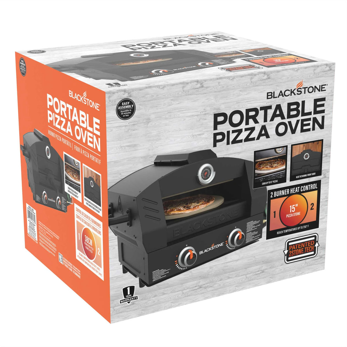 Tabletop Propane Pizza Oven with Two 15 Cordierite Stones D170