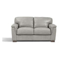Gray & Black Leather Love Seat E533871