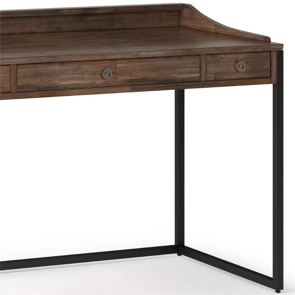 48" Solid Wood Computer Desk in Rustic Aged Brown X941149