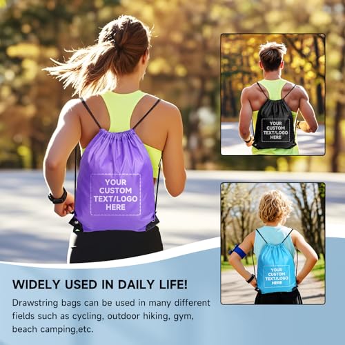 Black Drawstring Backpack 50 Pack W3026