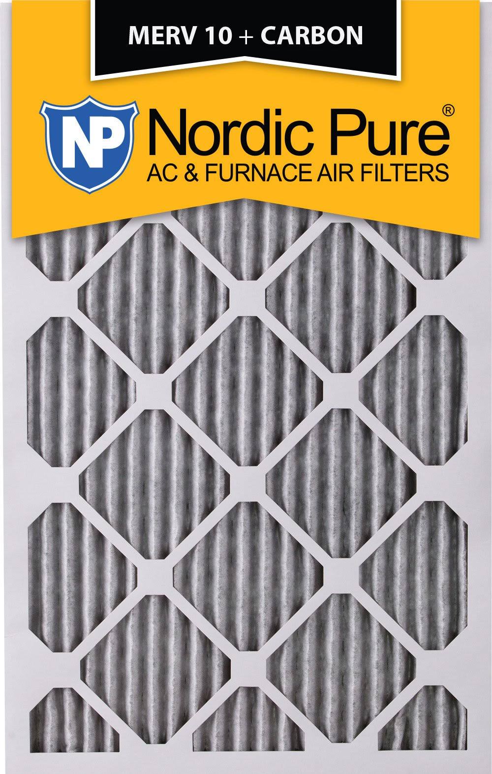 15x20x1 Pleated MERV 10 Carbon AC Furnace Filters Qty 6 D9705