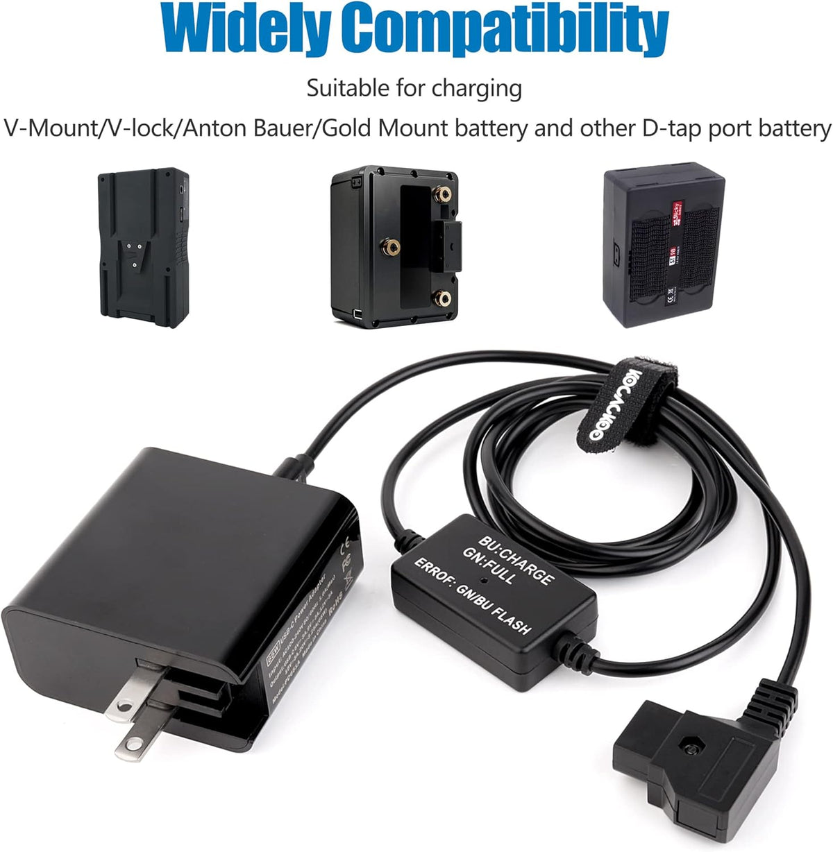 D-Tap Battery Quick Charge Power Adapter Kit, Pack of 2 Q676