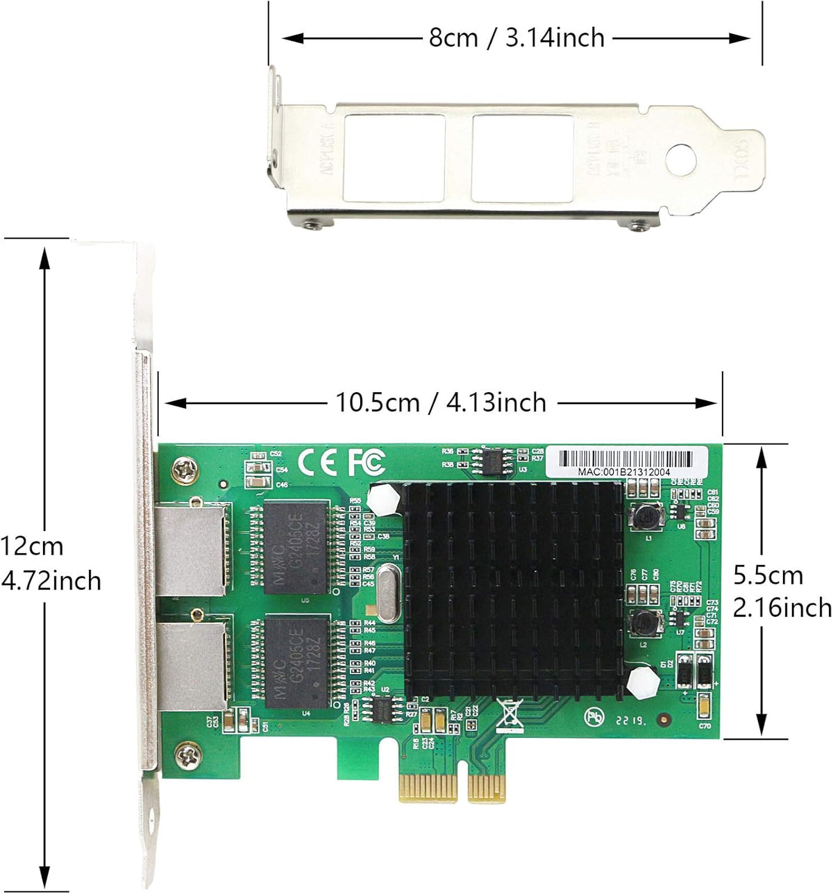 Dual Port Gigabit Ethernet PCI Express Network Card Pack of 2 S9559