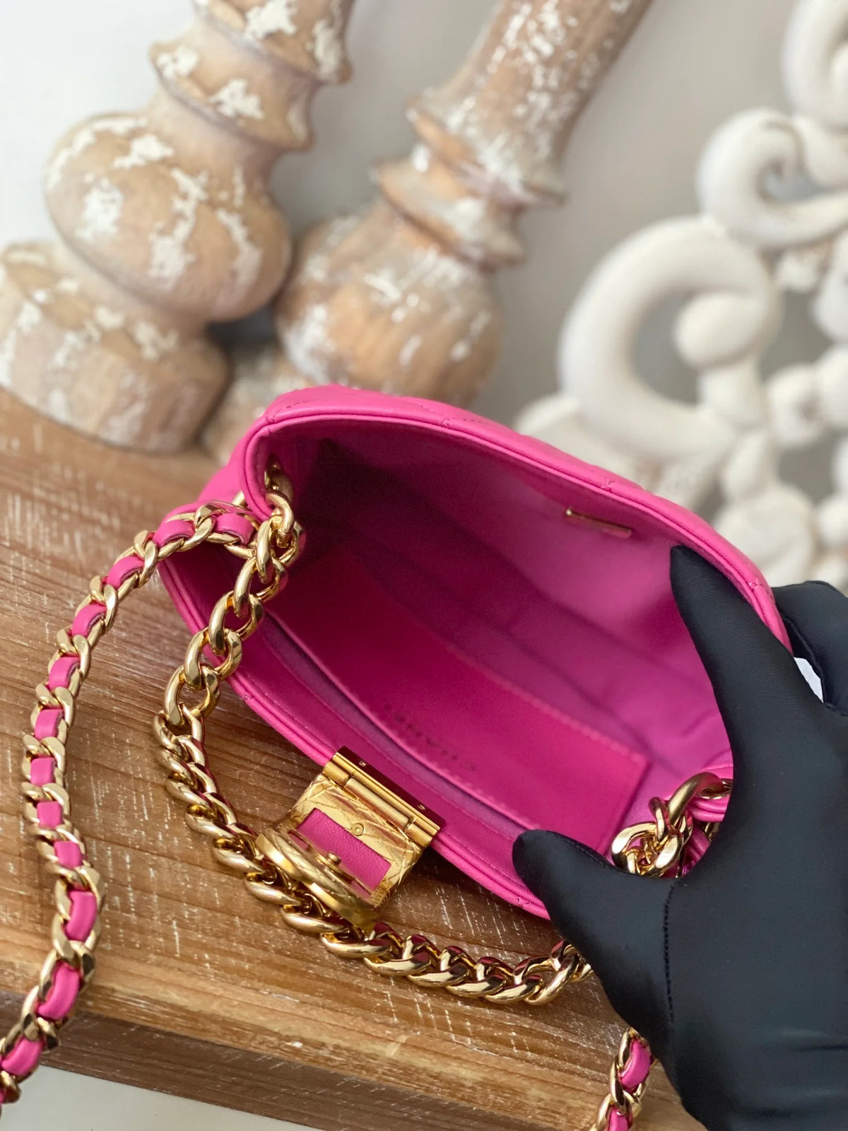 Small Hobo Bag Gold Hardware Pink F355139