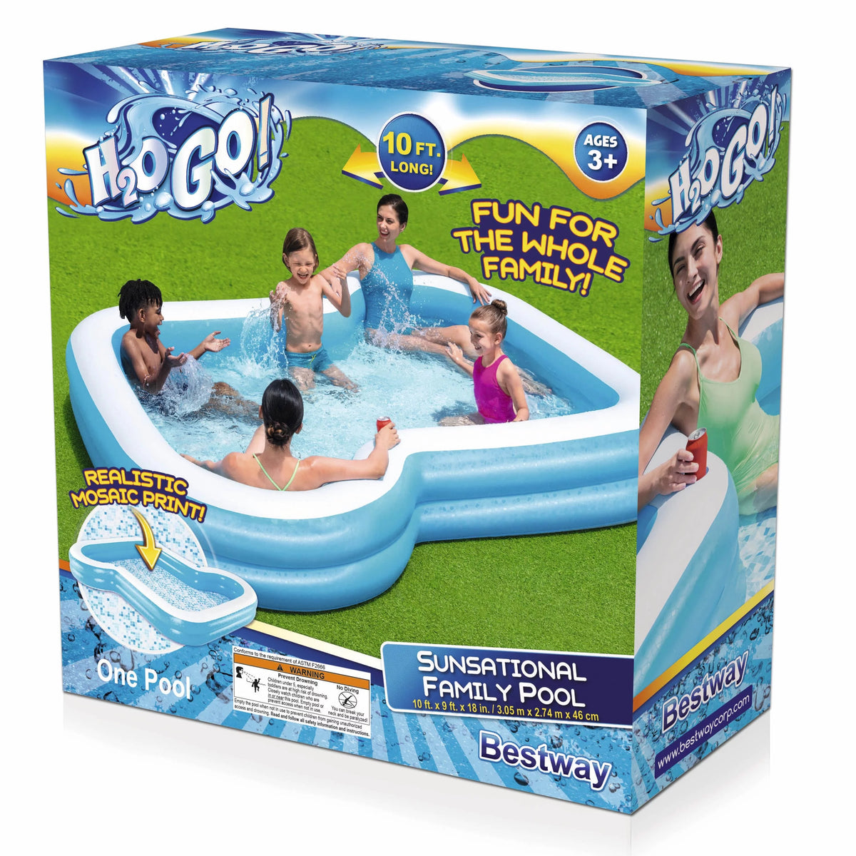 10' x 9' x 18 Inflatable Kiddie and Family Pool P590973