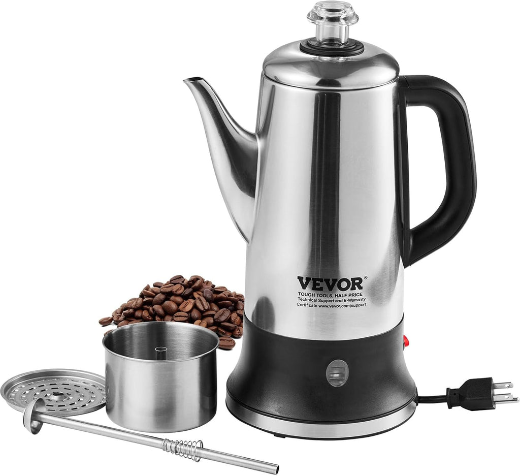 12-Cup 304 Stainless Steel Electric Coffee Percolator K404