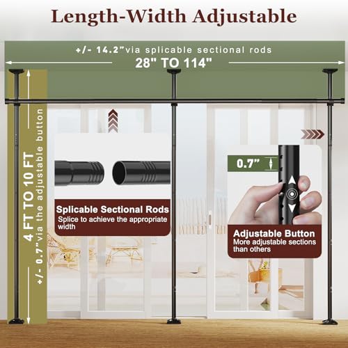 Black Adjustable Room Divider A894264