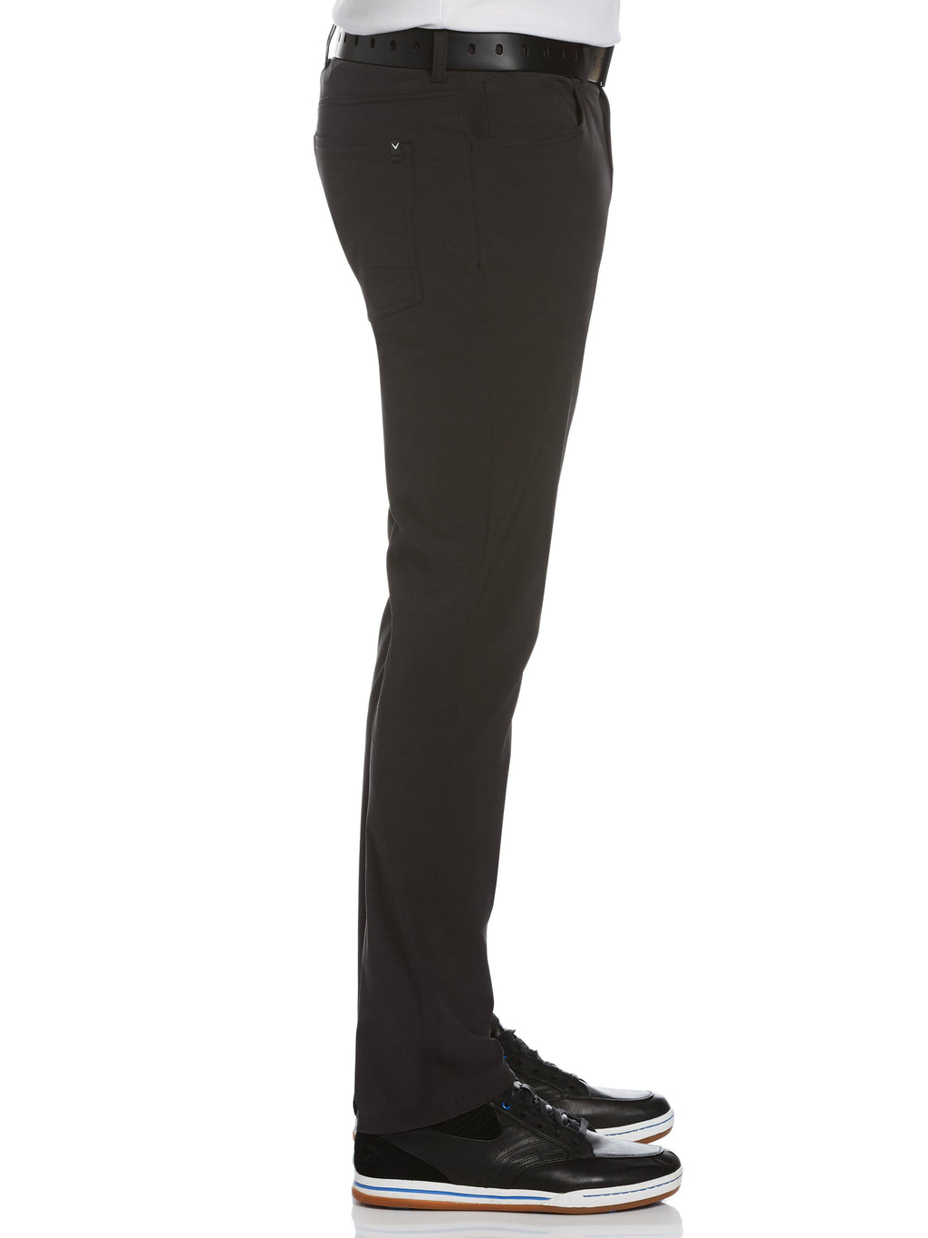 Black Heather Cotton Polyester Elastane 5-Pocket Pant T242