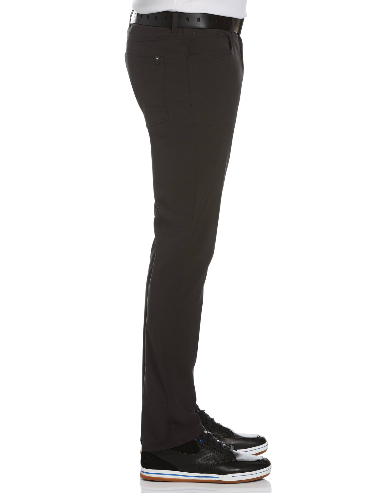 Black Heather Cotton Polyester Elastane 5-Pocket Pant T242