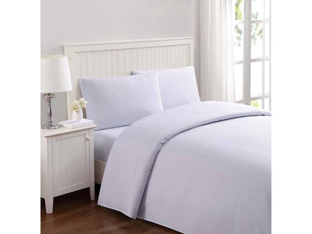 Purple Printed Stripe Sheet Set, Queen I6298