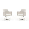 White Faux Leather Accent Chair (Set of 2) B198213