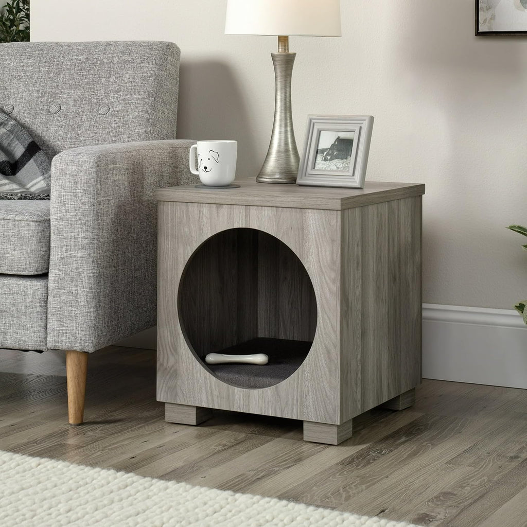 Light Walnut Pet Bed Side Table Combo Y2415