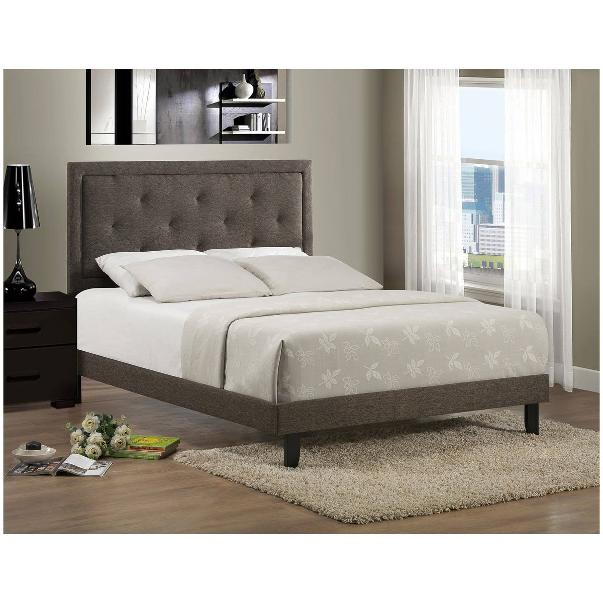 King Bed Set with Rails M9033
