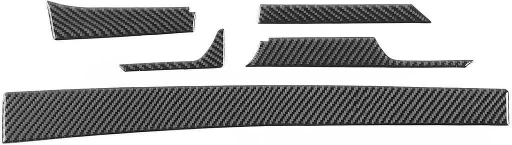 5PCS Real Carbon Fiber Center Console Dashboard Panel Cover Trim Sticker N176