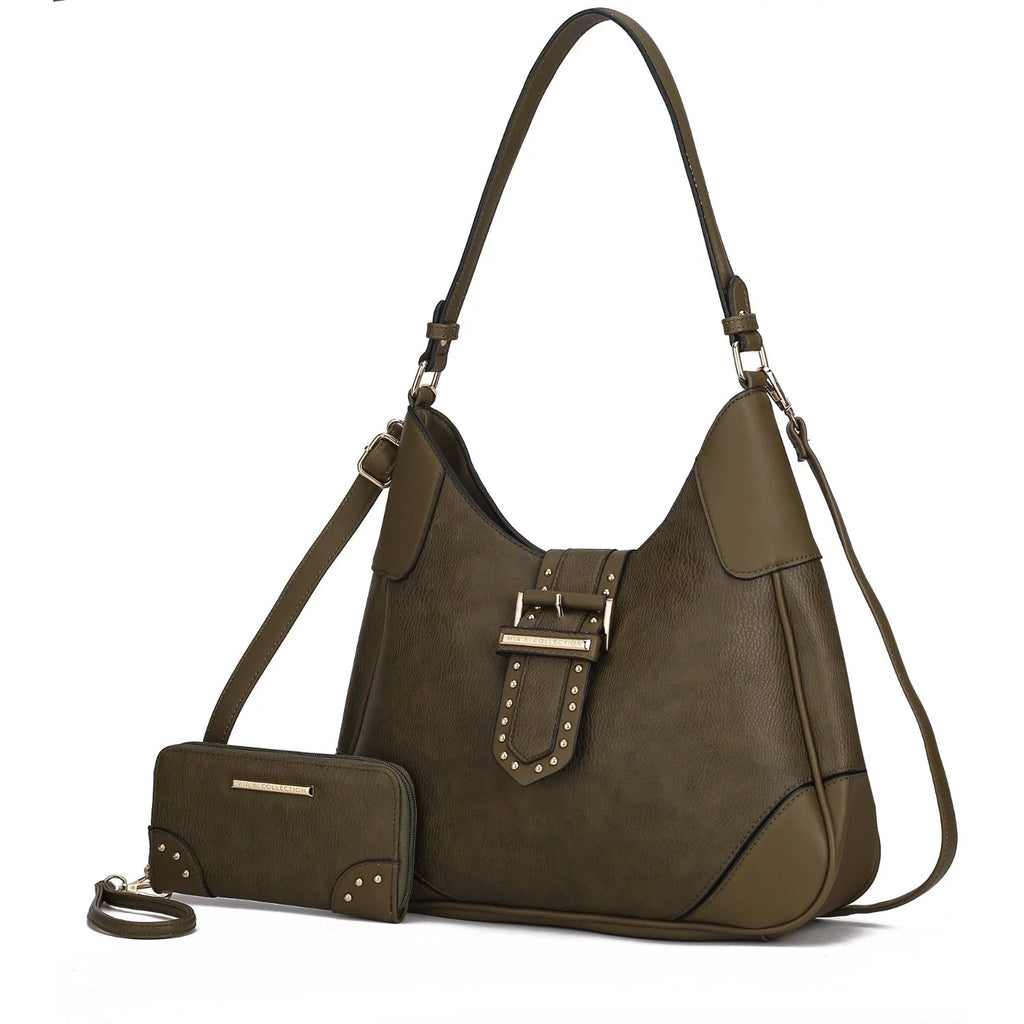 Women's Shoulder Handbag & Matching Wallet 2 Piece Set A855