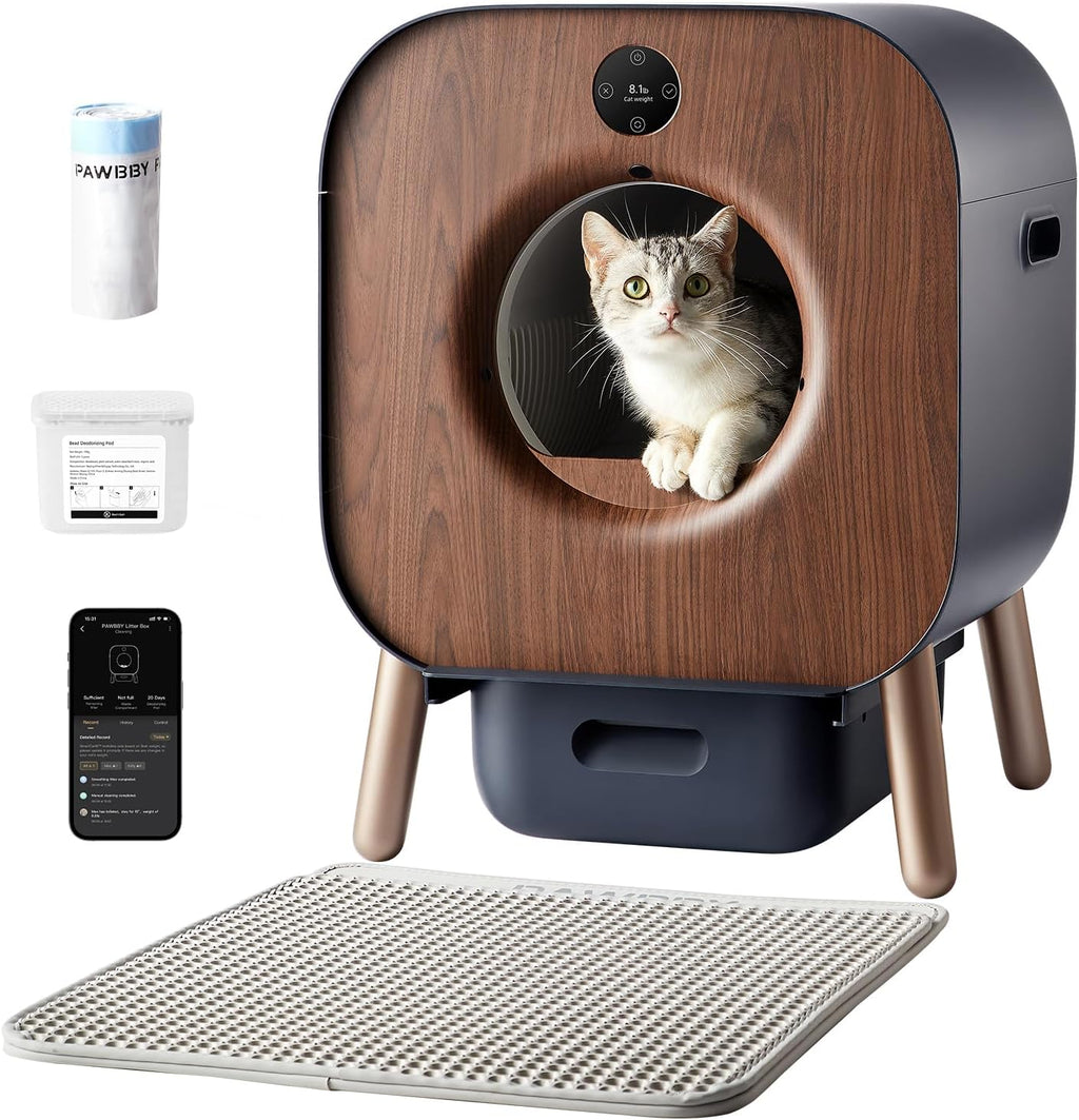 Extra Large Self Cleaning Automatic Cat Litter Box with Mat & Liner M8130