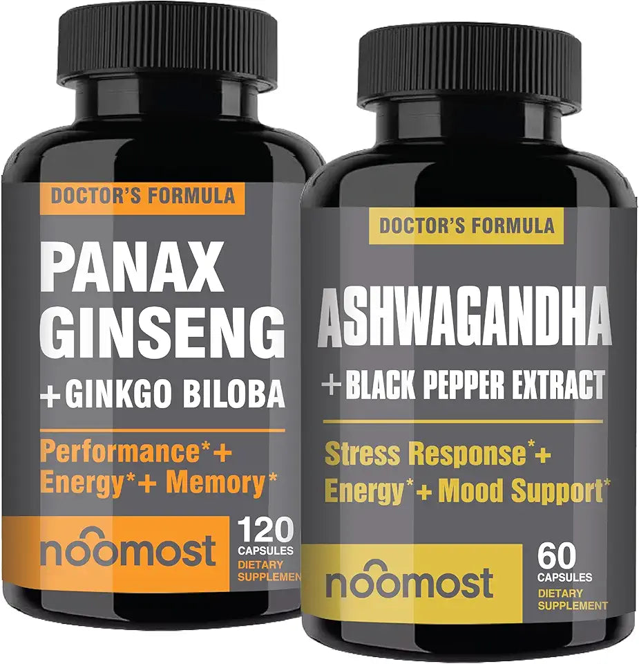 Red Panax Ginseng Ashwagandha Ginkgo Biloba Black Pepper C956