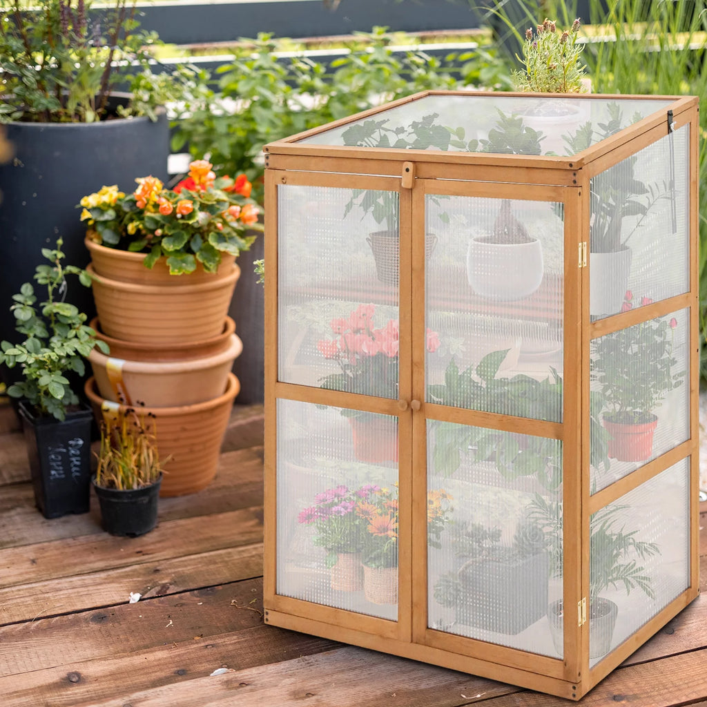 Cold Frame Greenhouse with Adjustable Shelves A6281