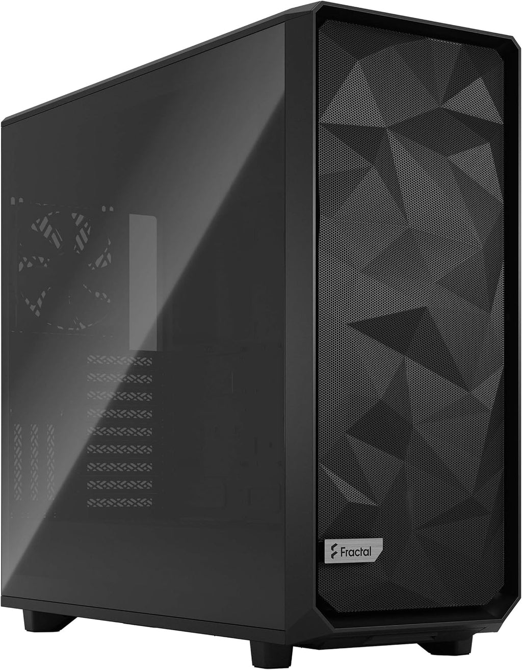 Black ATX Full Tower Computer Case with Tempered Glass Window E55718