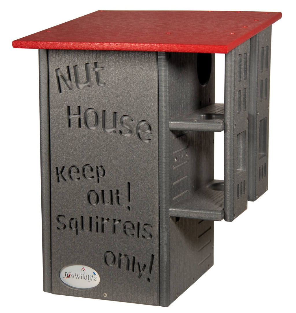 Gray/Cardinal Red Squirrel House Nesting Box H274148