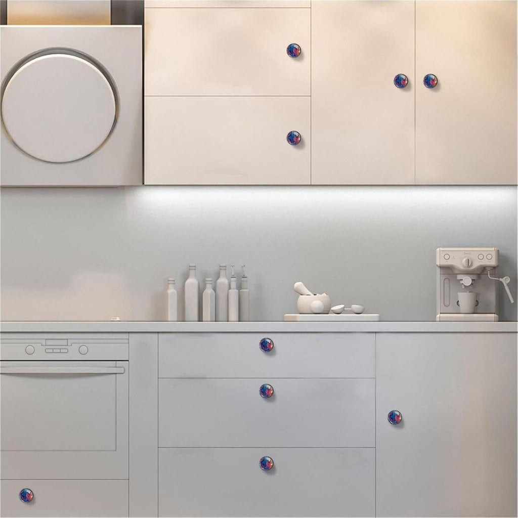 Pack of 12 Clear Crystal Glass Cabinet Drawer Knobs Z252