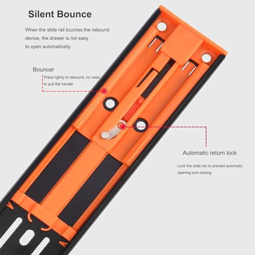 Drawer Slides 1 Pair 20 Inch Side Mount Ball Bearing Full Extension U552