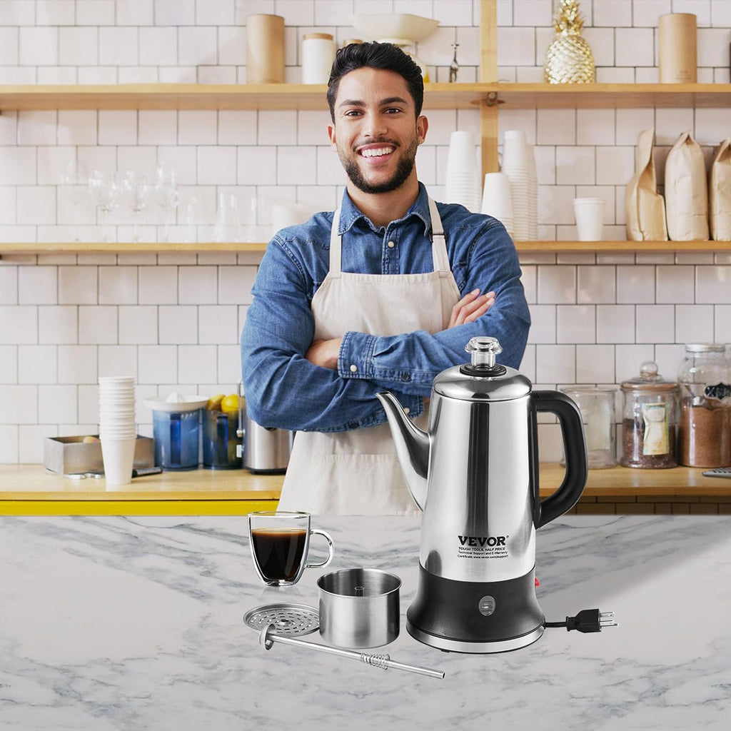 12-Cup 304 Stainless Steel Electric Coffee Percolator K404