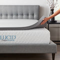 Gray California King 2 inch Memory Foam Topper S28083