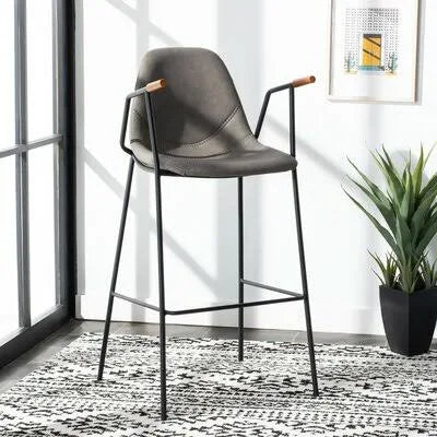 Ash Gray Upholstered Bar Stool X15213