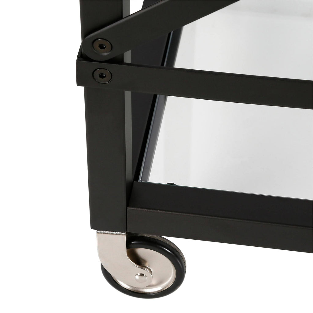 Satin Nickel Bar Cart P326