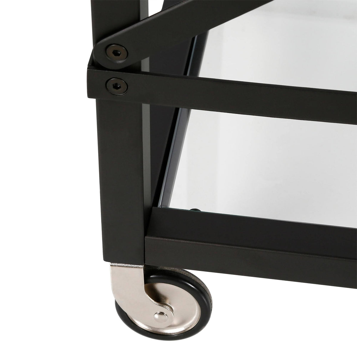 Satin Nickel Bar Cart P326