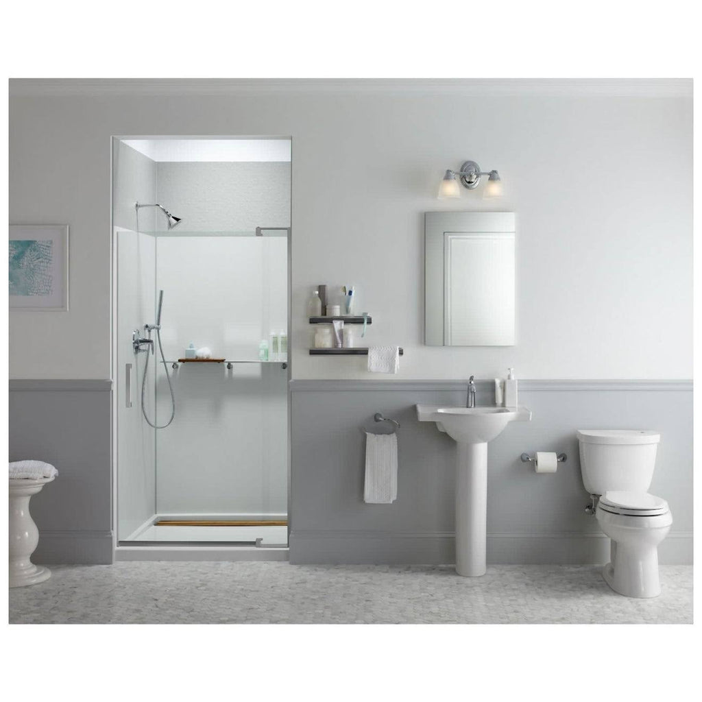 24 In. Pedestal Bathroom Sink Basin with Single Faucet Hole, Thunder Grey H432
