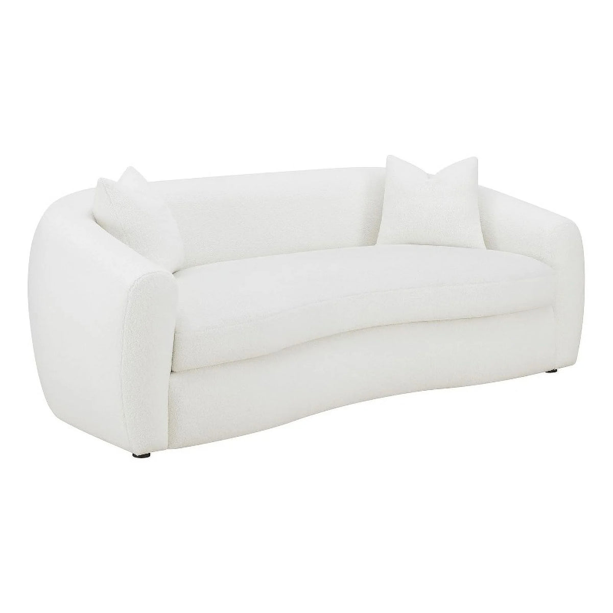 White Fabric Upholstered Sofa K59022
