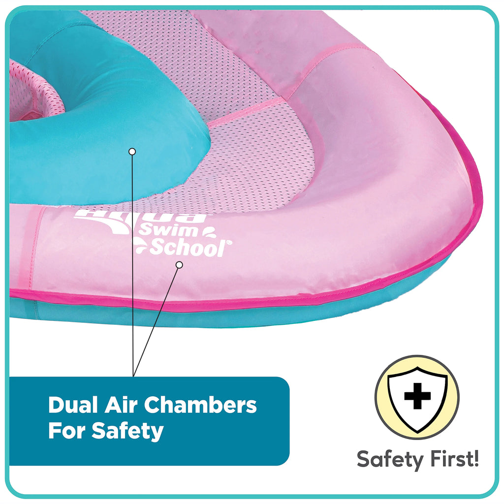 Pink Baby Pool Float Boat with 2 Toys T25688